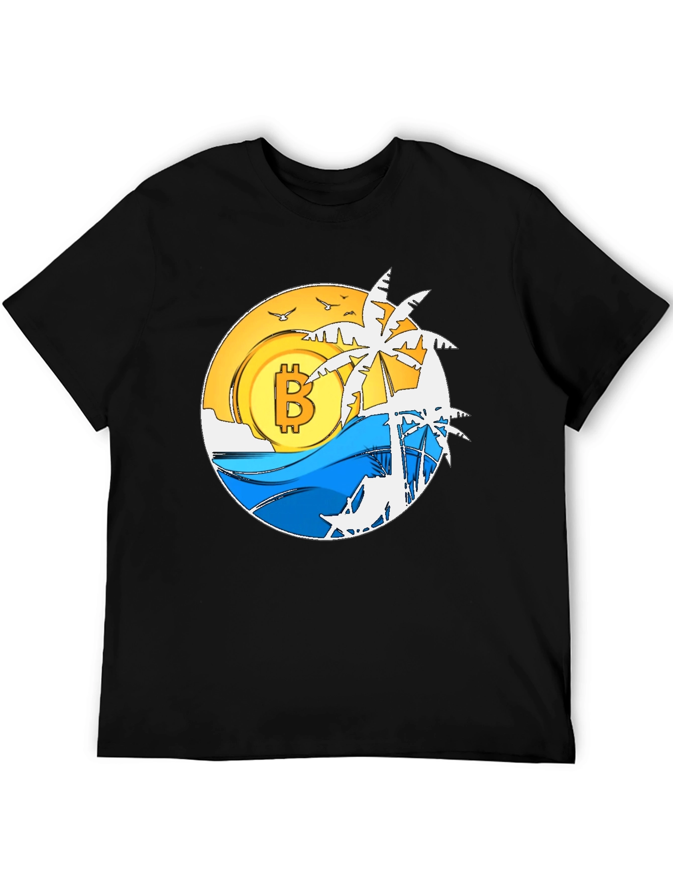Bitcoin Beach T-Shirt - Crypto Paradise Tee