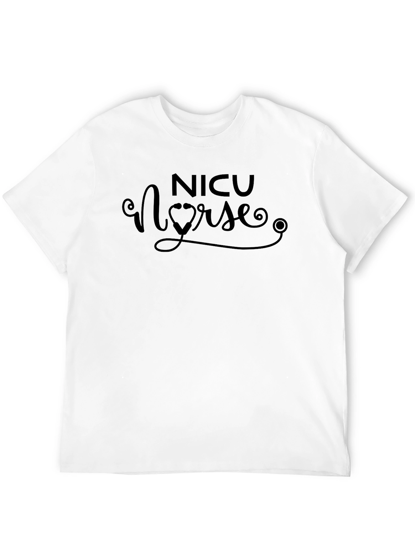 NICU Nurse Graphic Tee - Black Cotton T-Shirt
