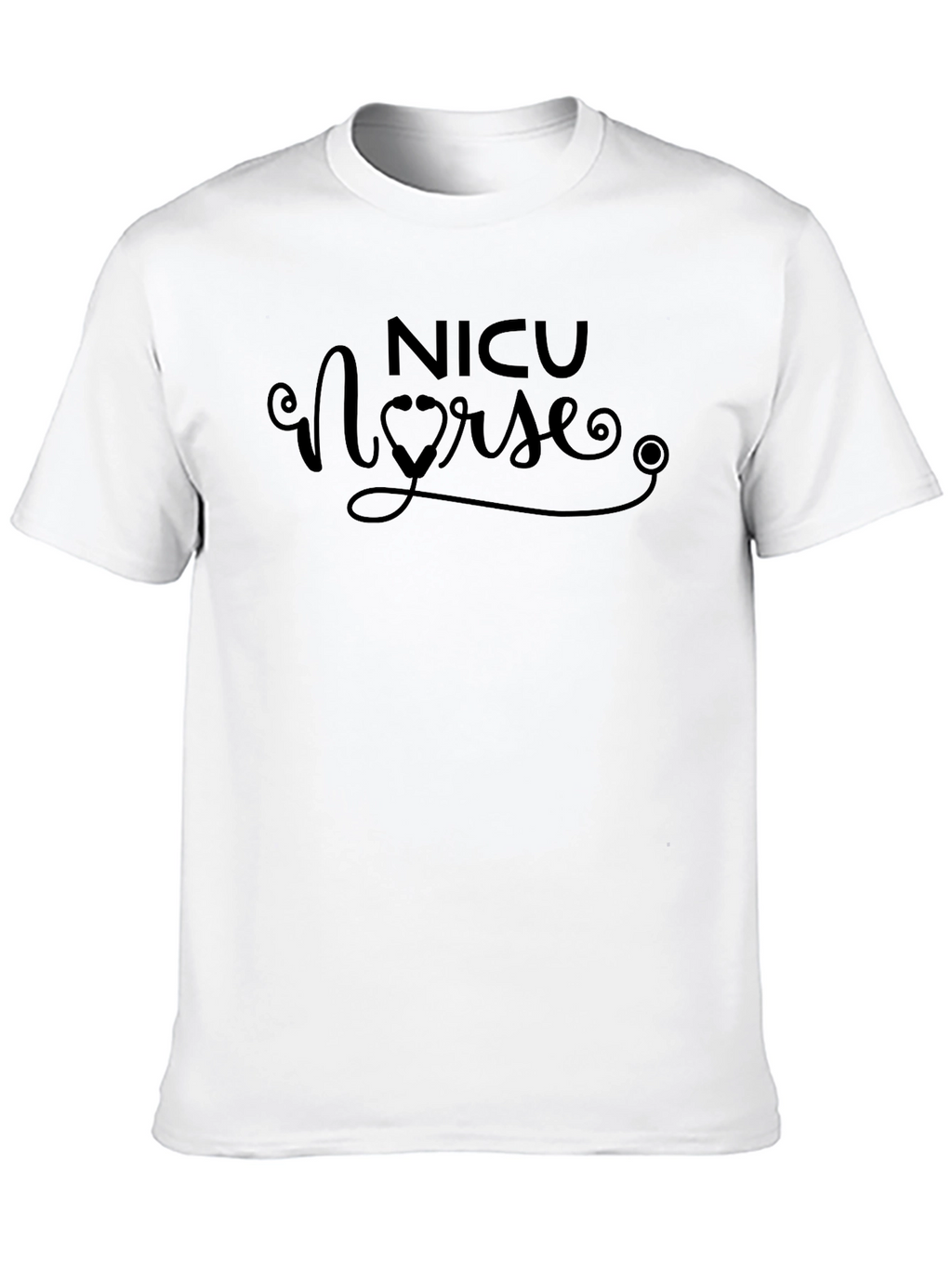 NICU Nurse Graphic Tee - Black Cotton T-Shirt