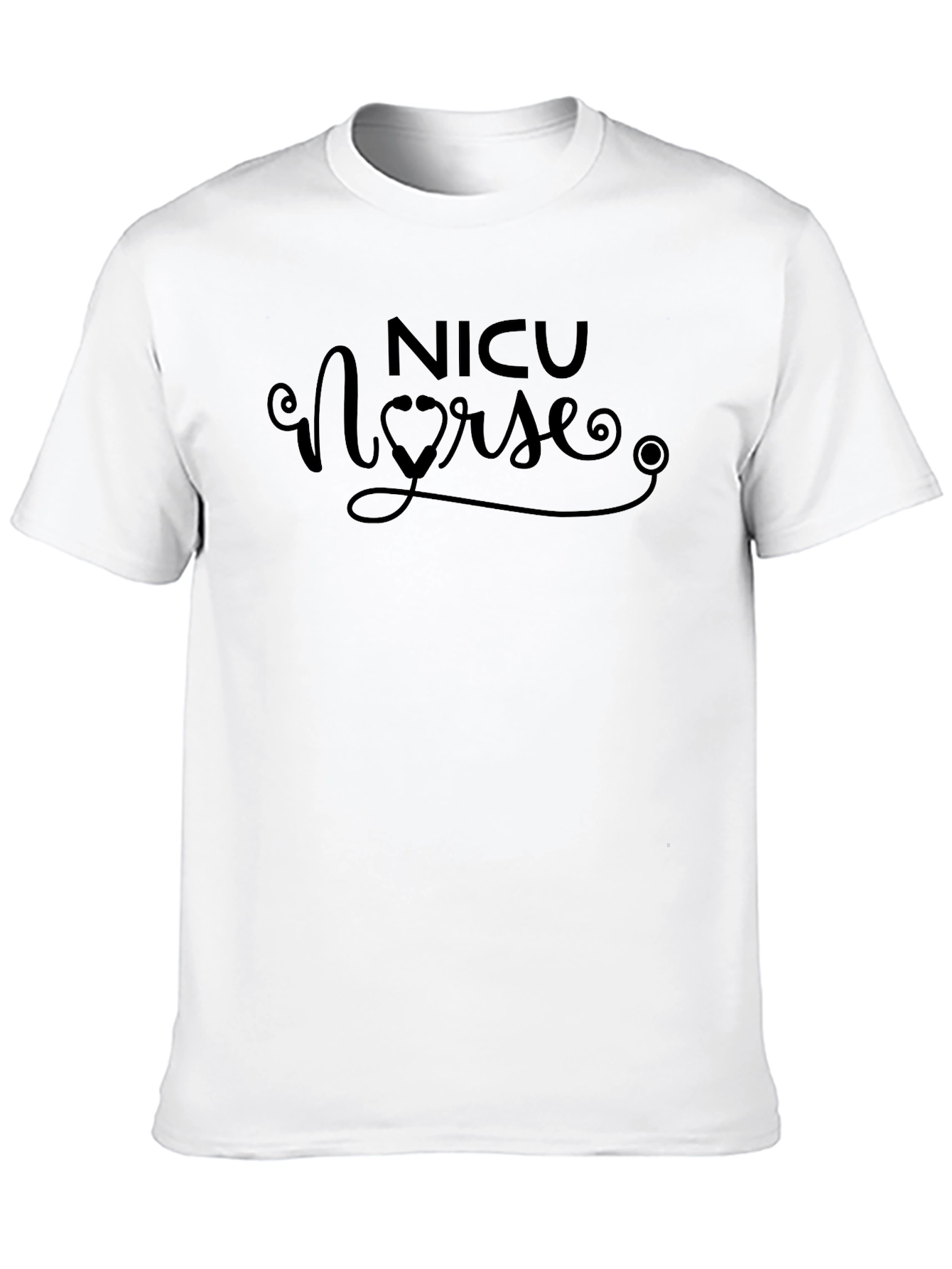 NICU Nurse Graphic Tee - Black Cotton T-Shirt