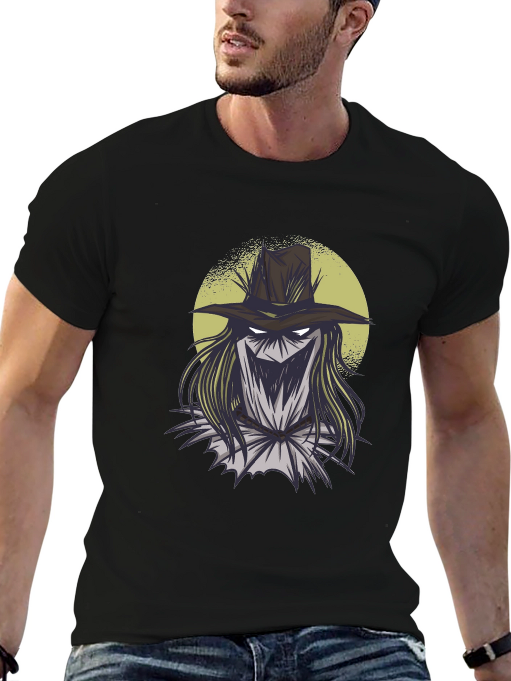 Scarecrow Graphic Tee - Spooky Season Style