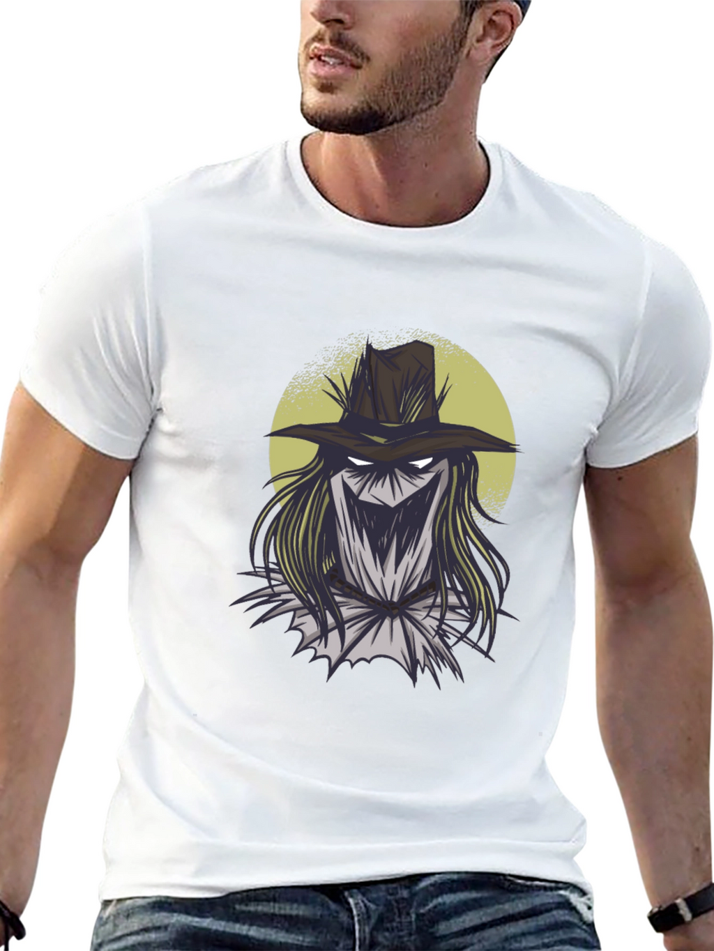 Scarecrow Graphic Tee - Spooky Season Style