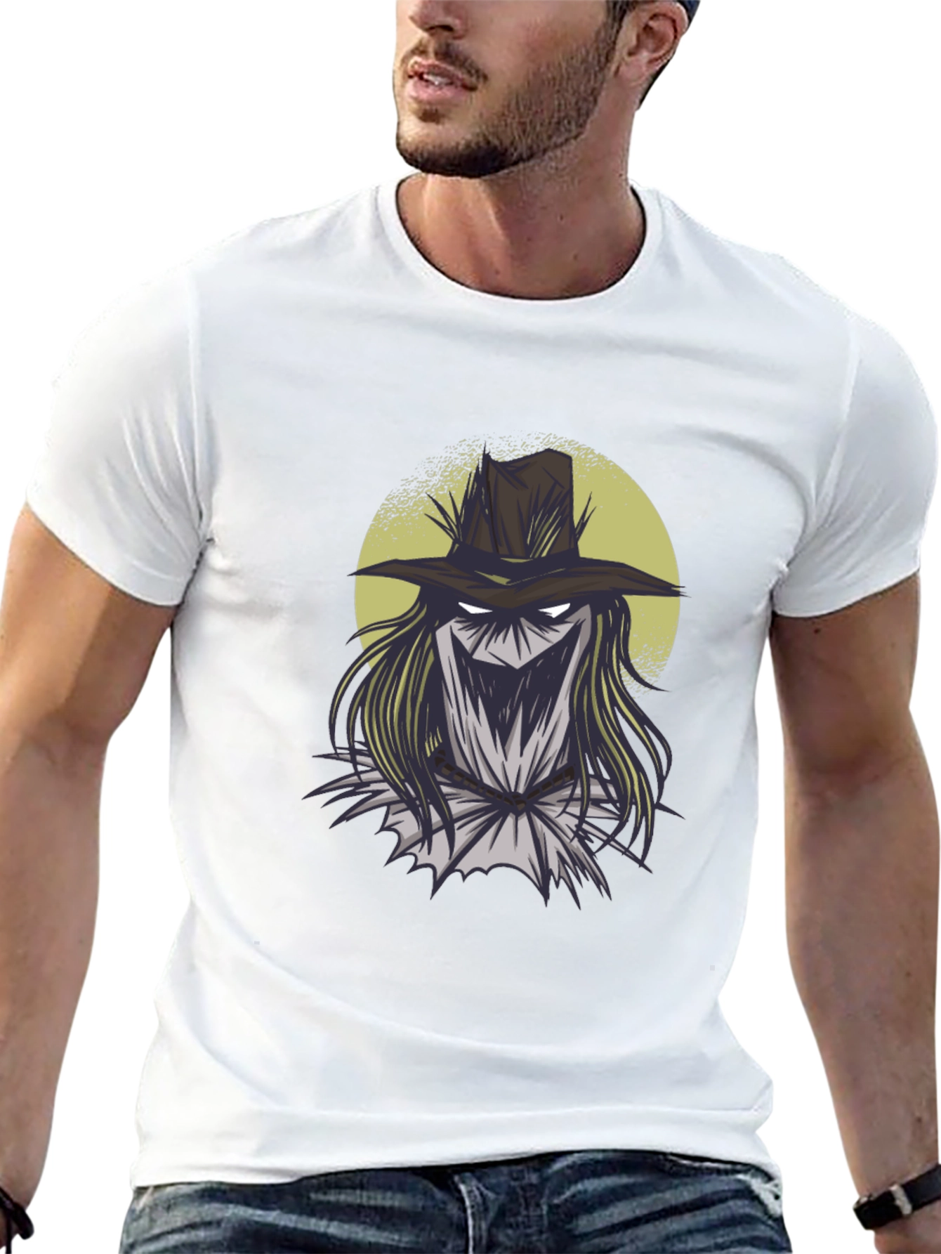 Scarecrow Graphic Tee - Spooky Season Style
