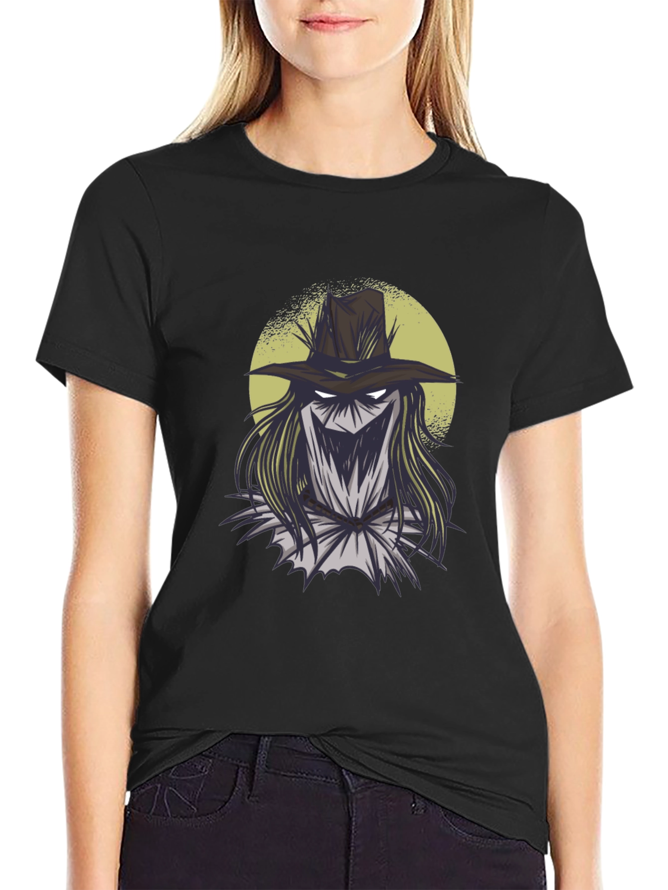 Scarecrow Graphic Tee - Spooky Season Style