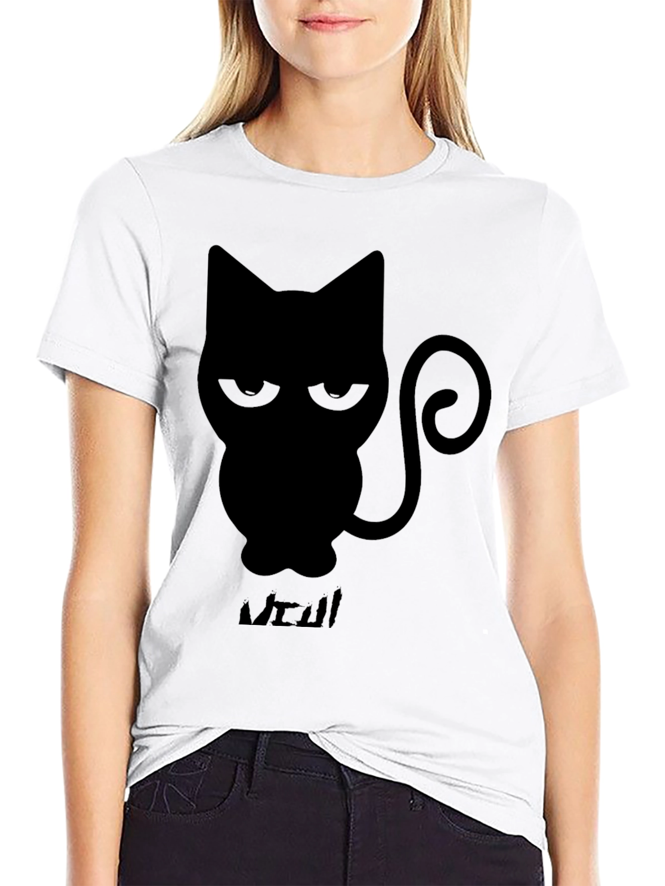 Grumpy Cat T-Shirt - Mens Black Tee with Fun Cartoon Graphic
