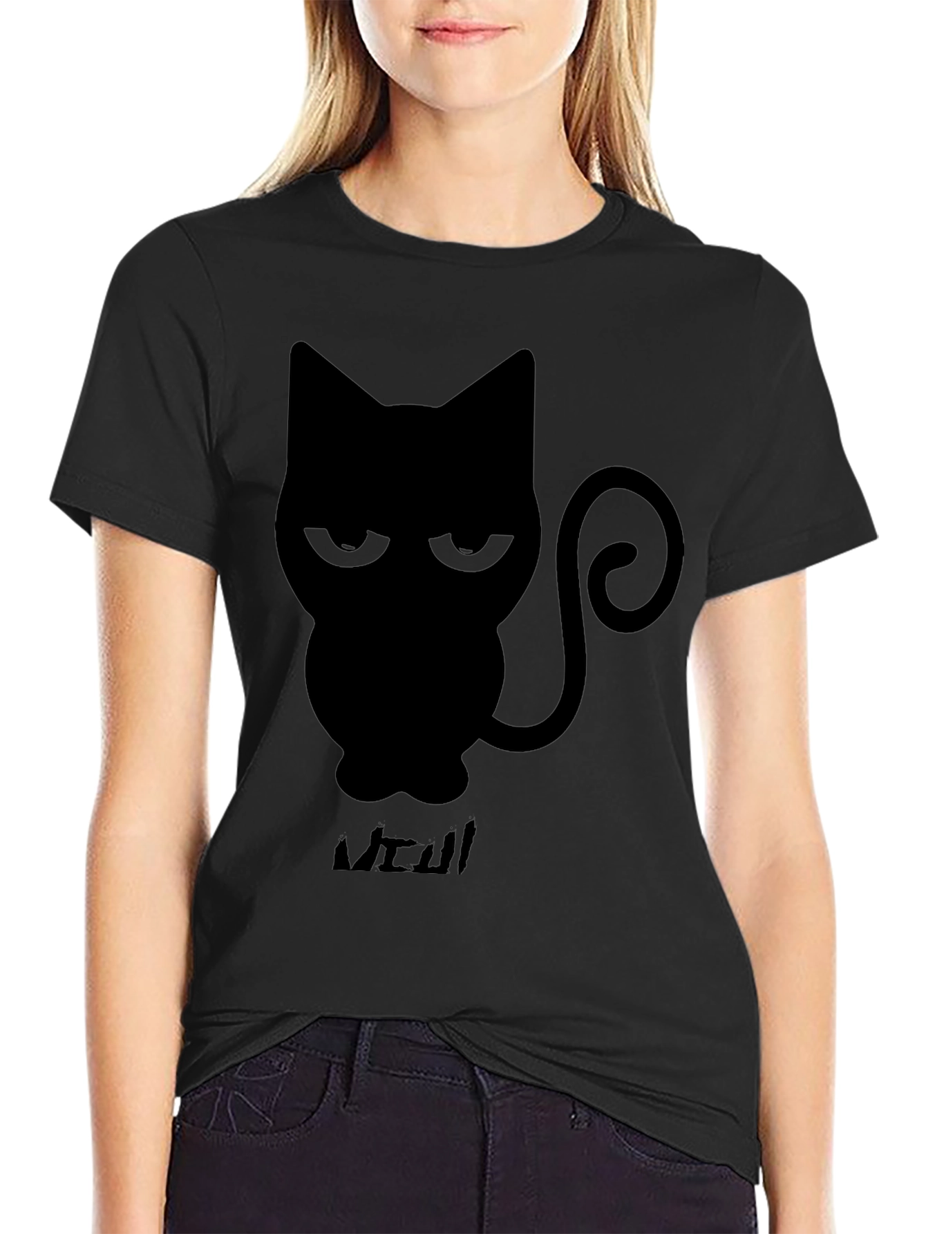 Grumpy Cat T-Shirt - Mens Black Tee with Fun Cartoon Graphic