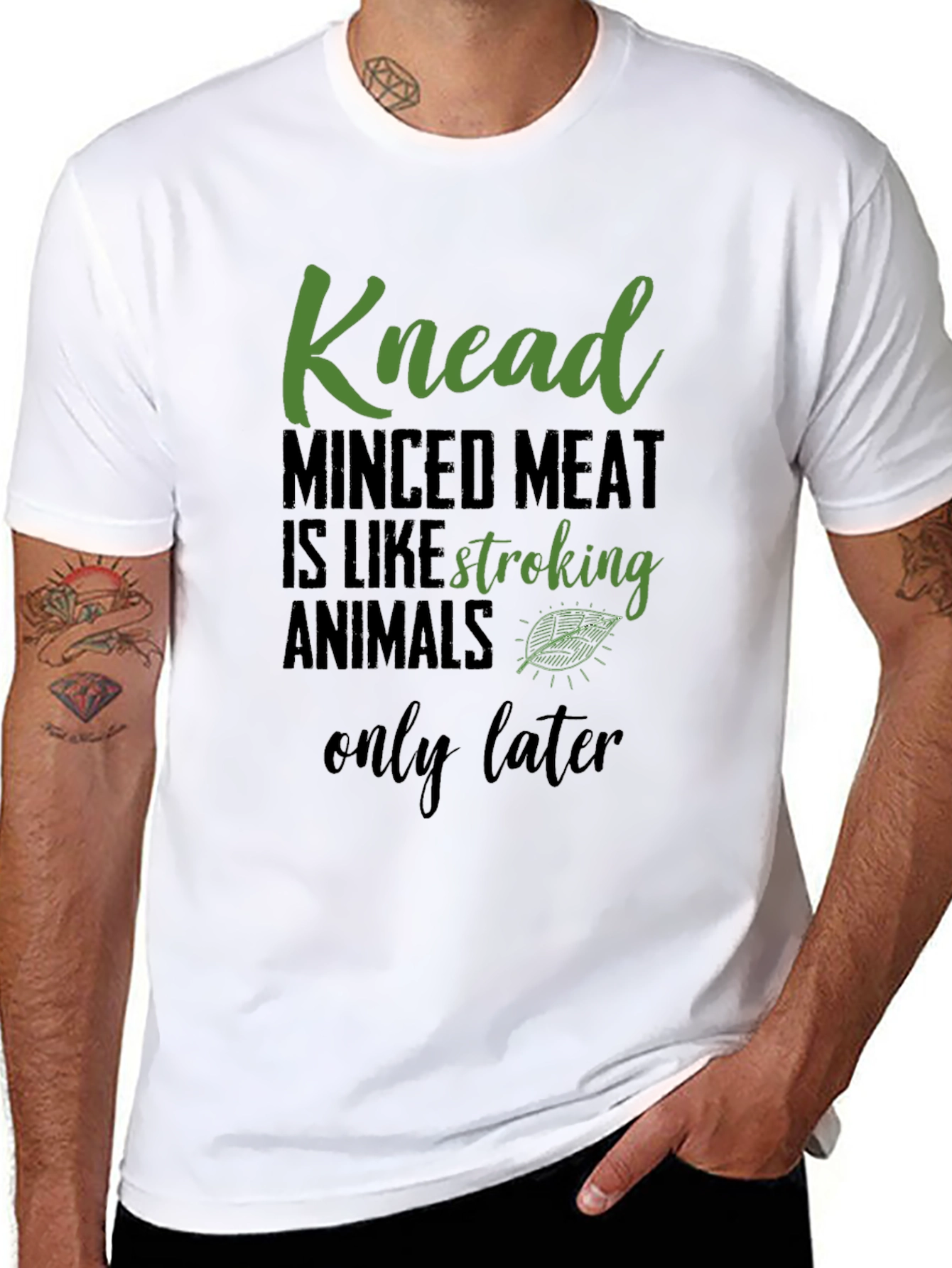 Knead Minced Meat T-Shirt - Vegan Humor Tee