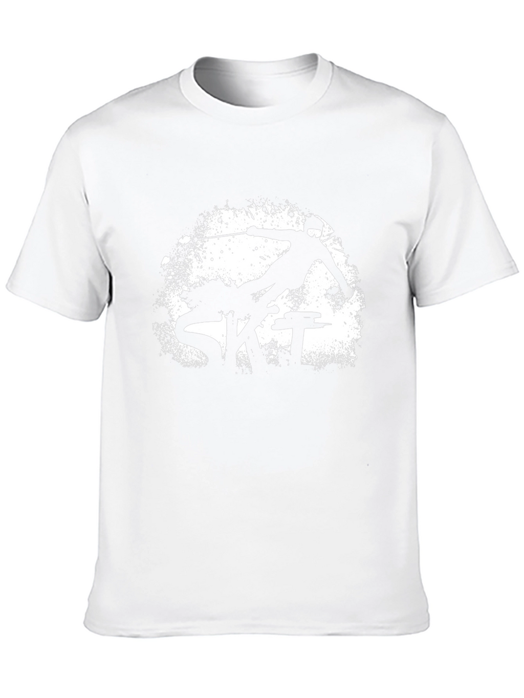 Mens Black Ski Graphic Tee Shirt