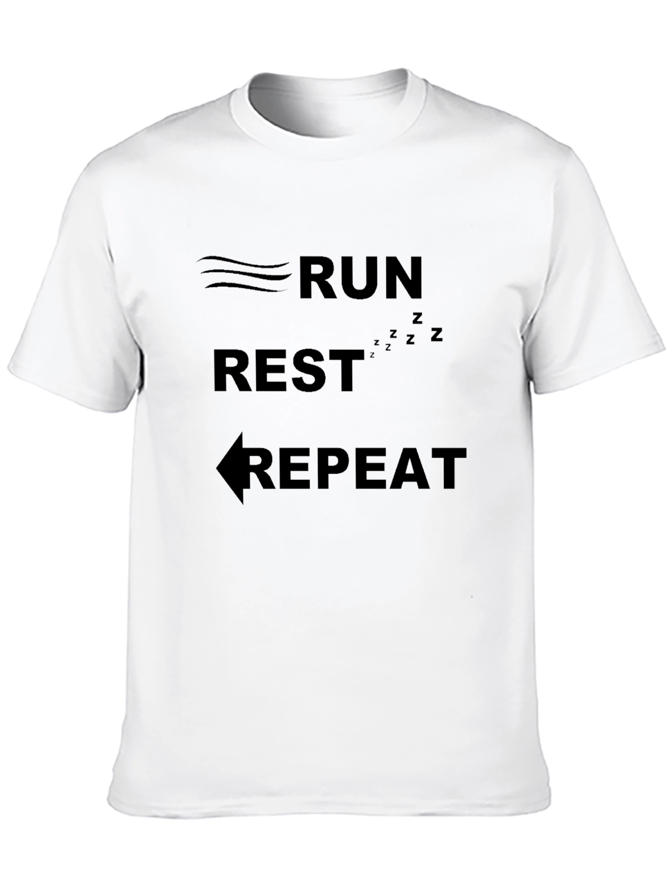 Run Rest Repeat Black Graphic Tee