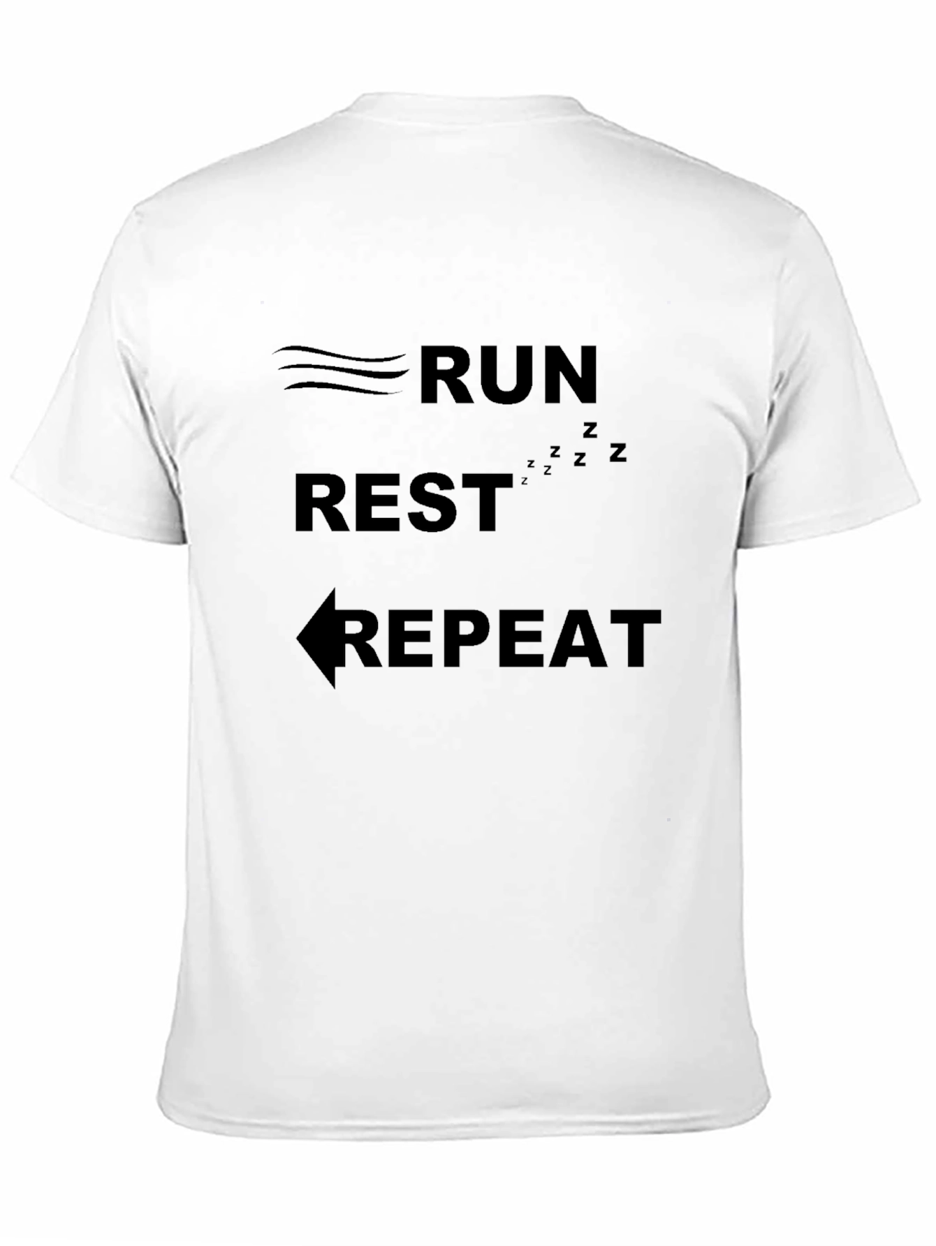 Run Rest Repeat Black Graphic Tee