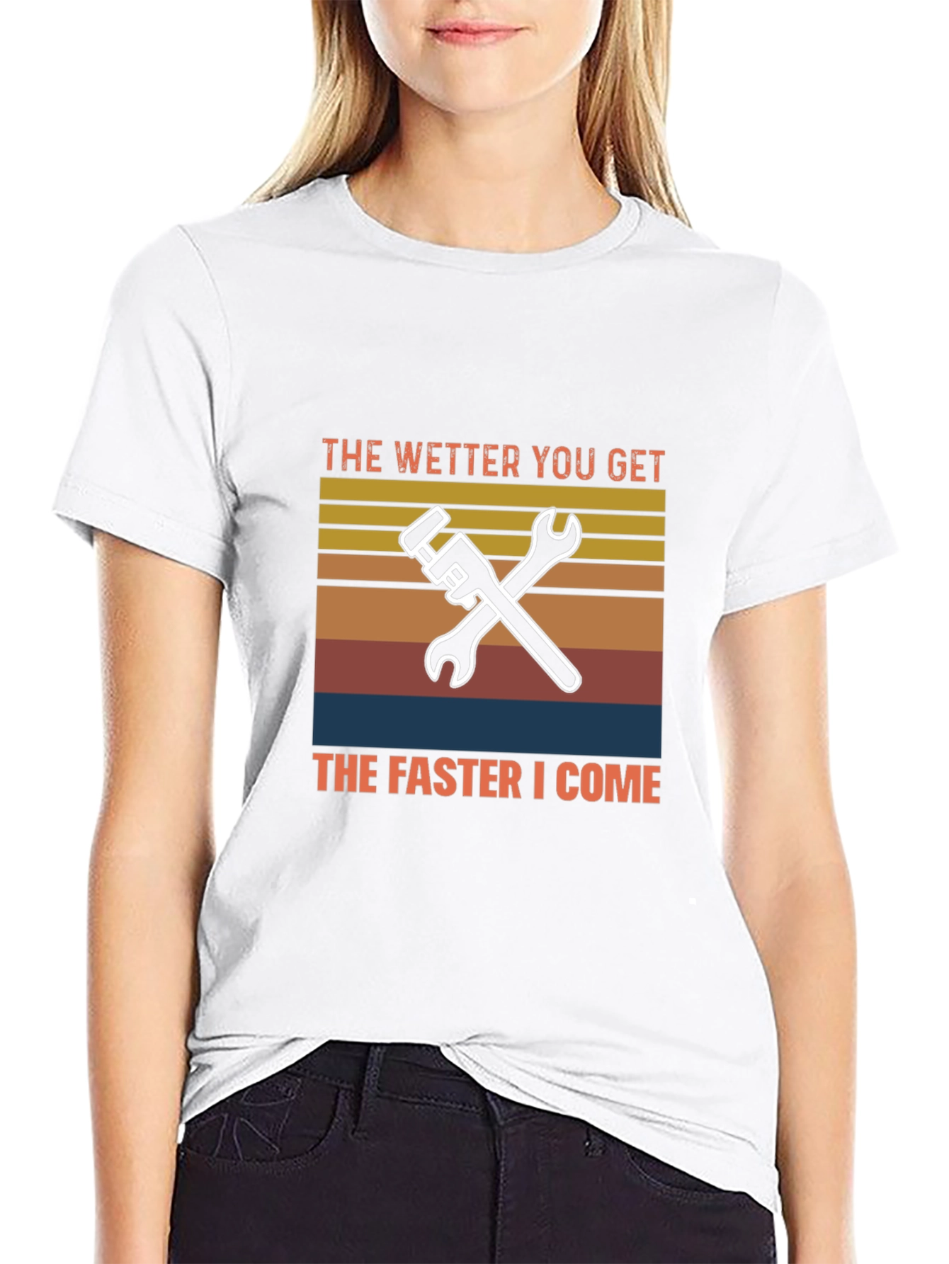 Wetter You Get T-Shirt Funny Plumber Mechanic Tee