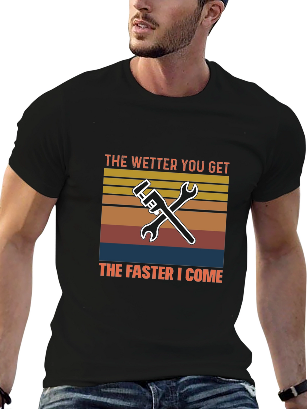 Wetter You Get T-Shirt Funny Plumber Mechanic Tee