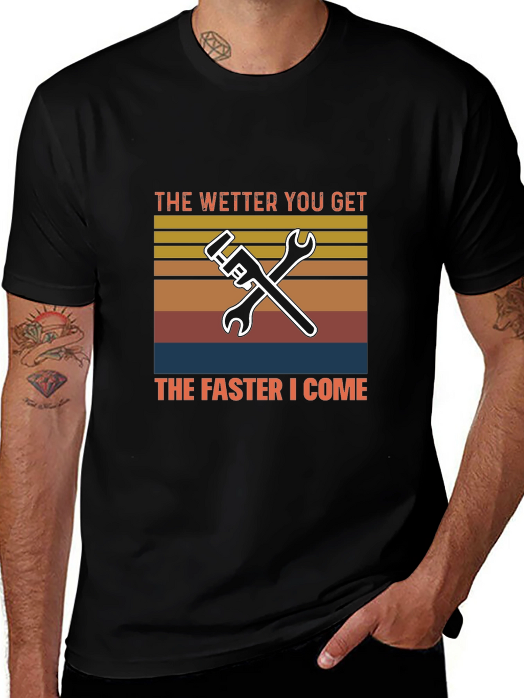 Wetter You Get T-Shirt Funny Plumber Mechanic Tee