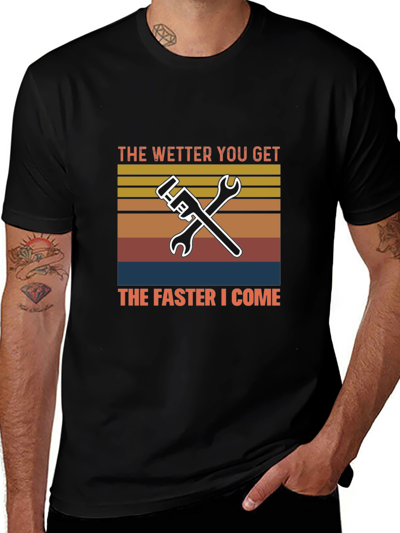 Wetter You Get T-Shirt Funny Plumber Mechanic Tee