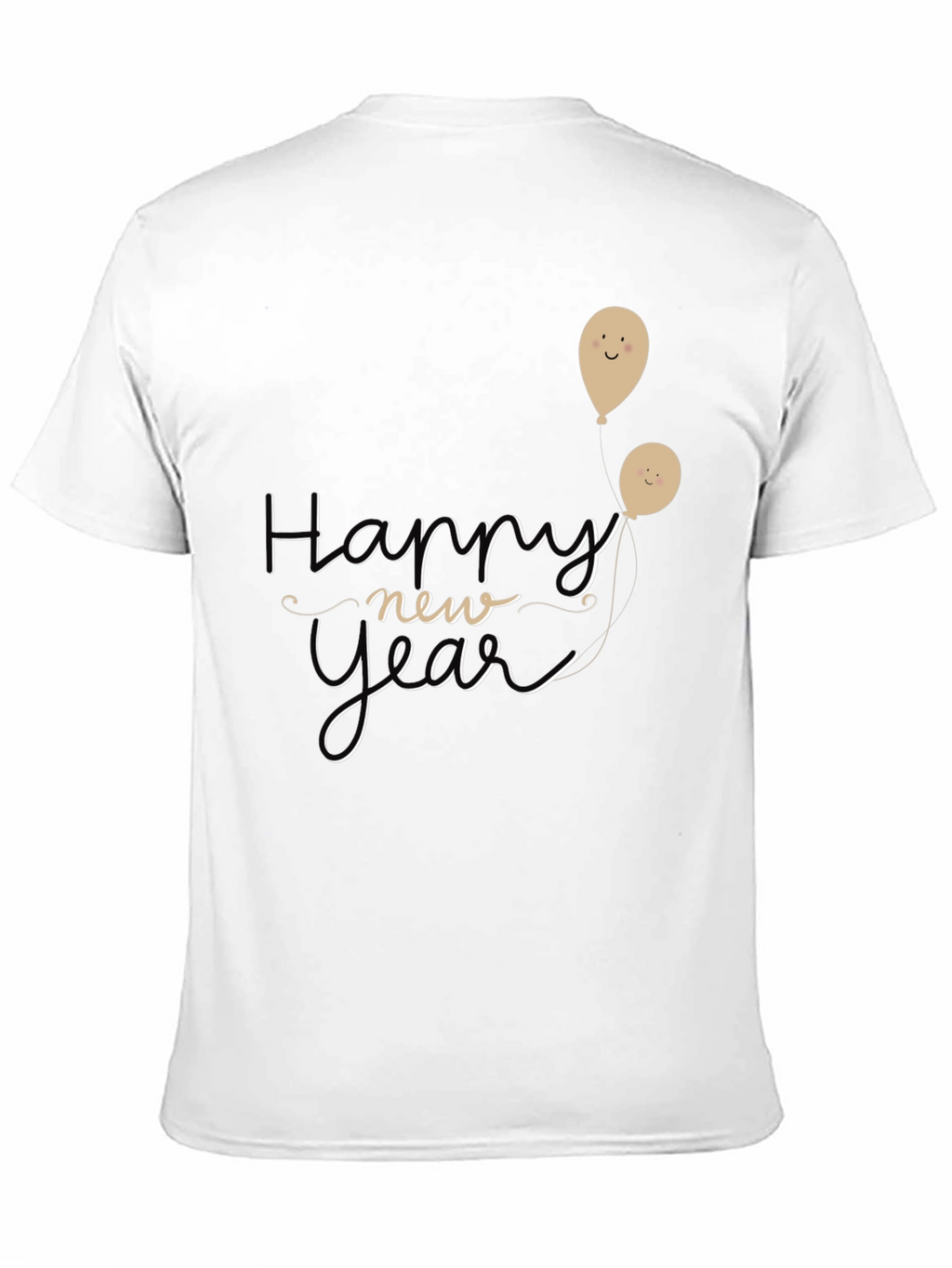 Happy New Year Graphic Tee - Black