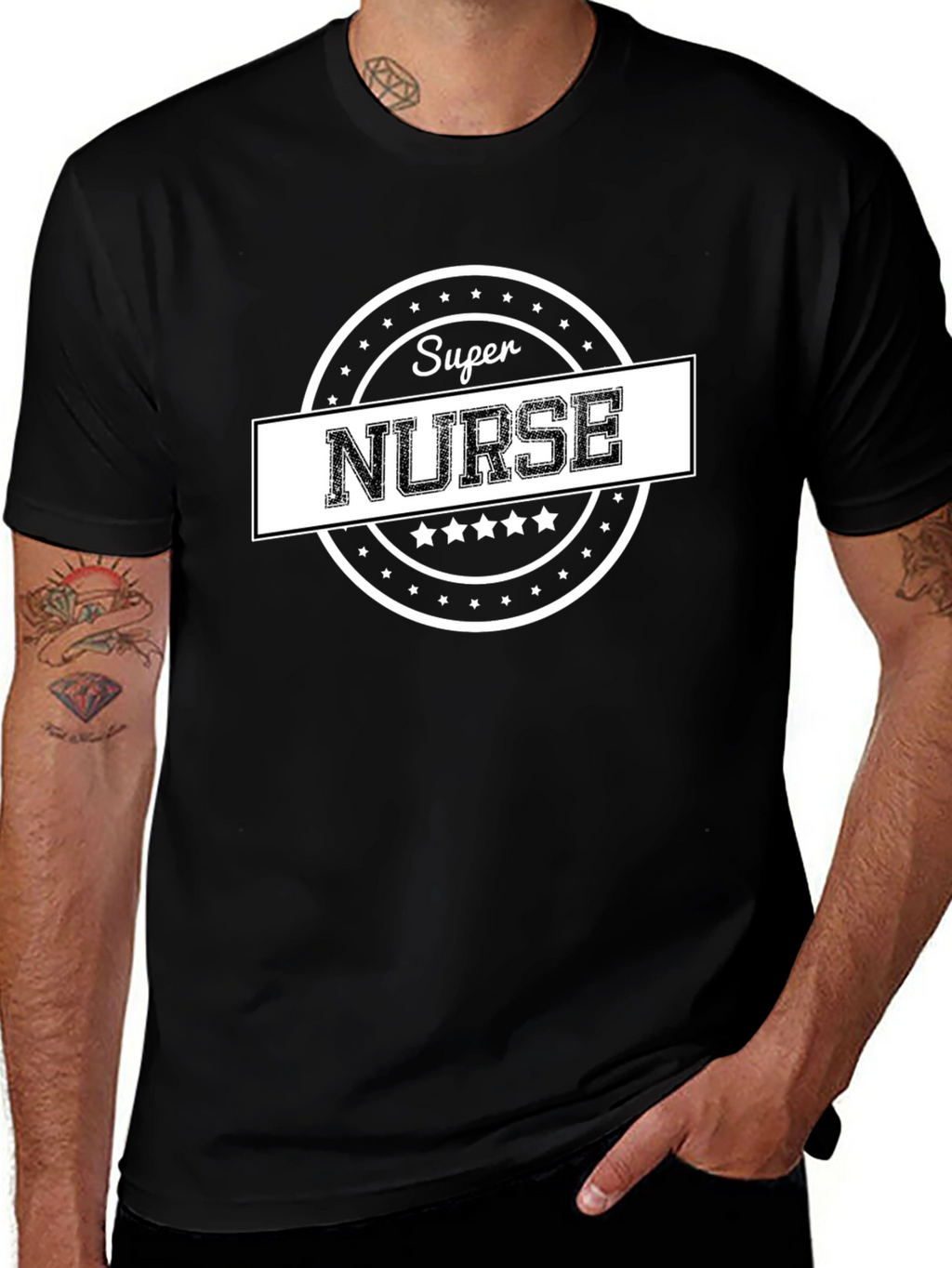 Super Nurse Graphic Tee - Premium Black Cotton T-Shirt
