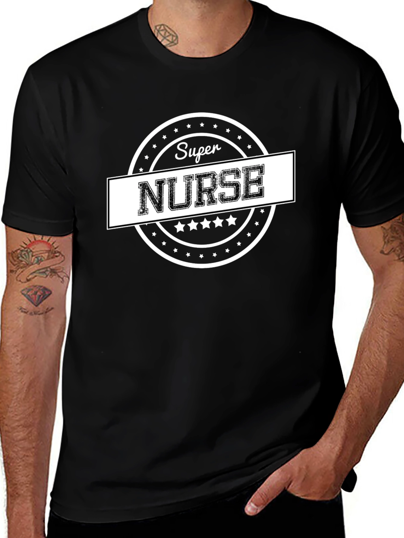 Super Nurse Graphic Tee - Premium Black Cotton T-Shirt