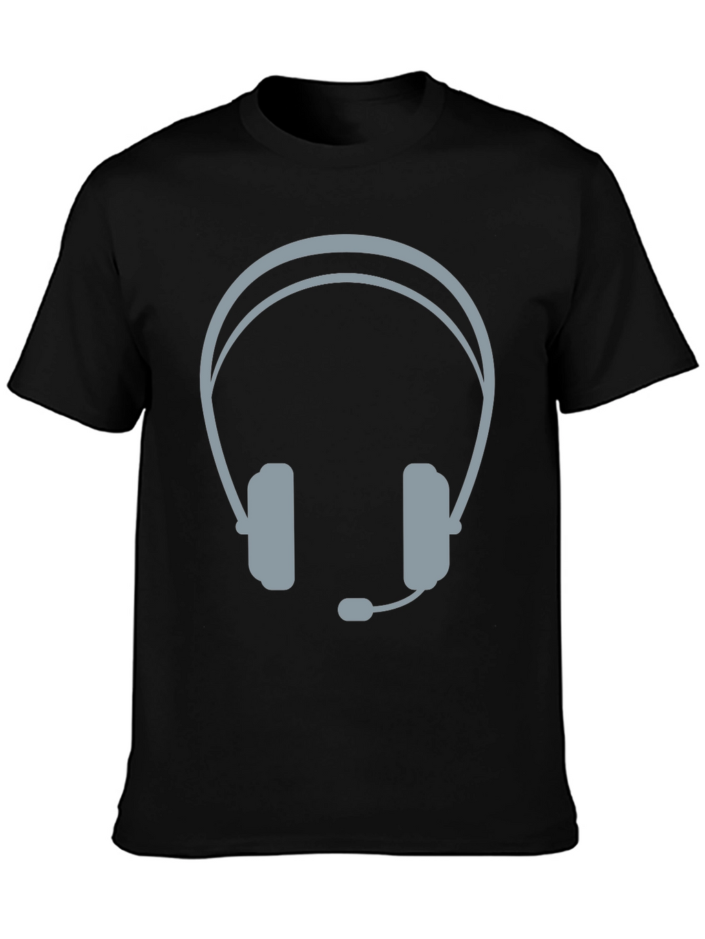 Gamer Headset Graphic T-Shirt - Black