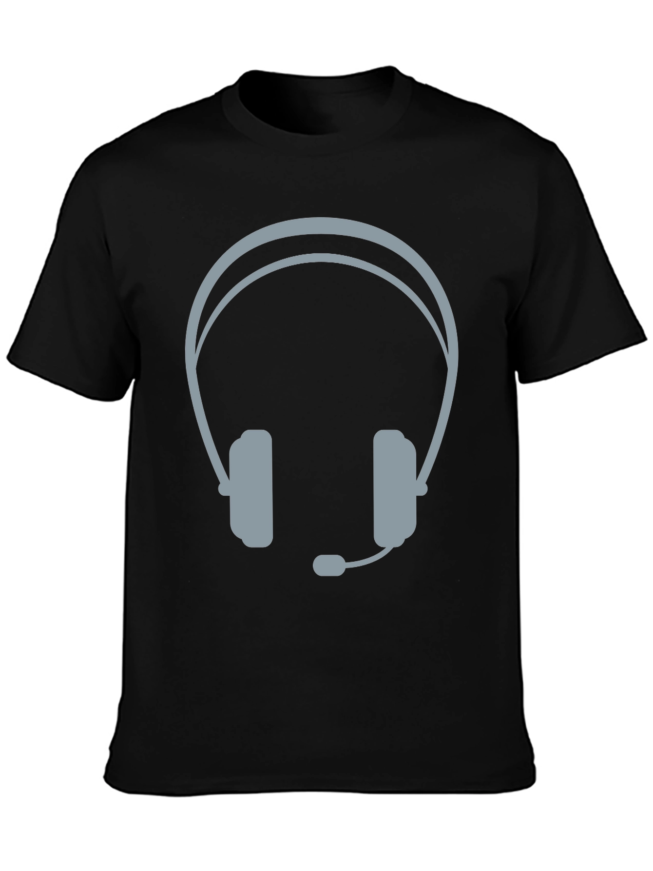 Gamer Headset Graphic T-Shirt - Black