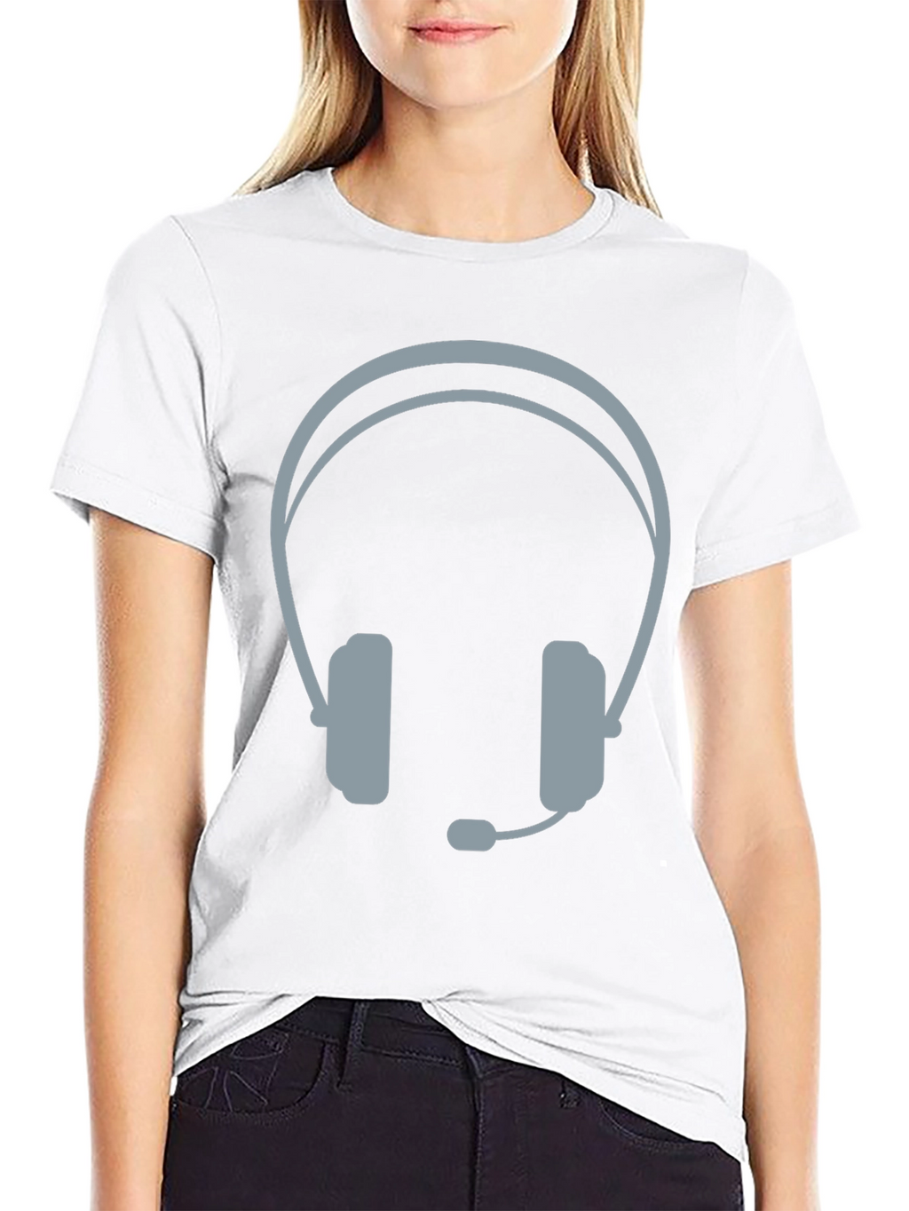Gamer Headset Graphic T-Shirt - Black