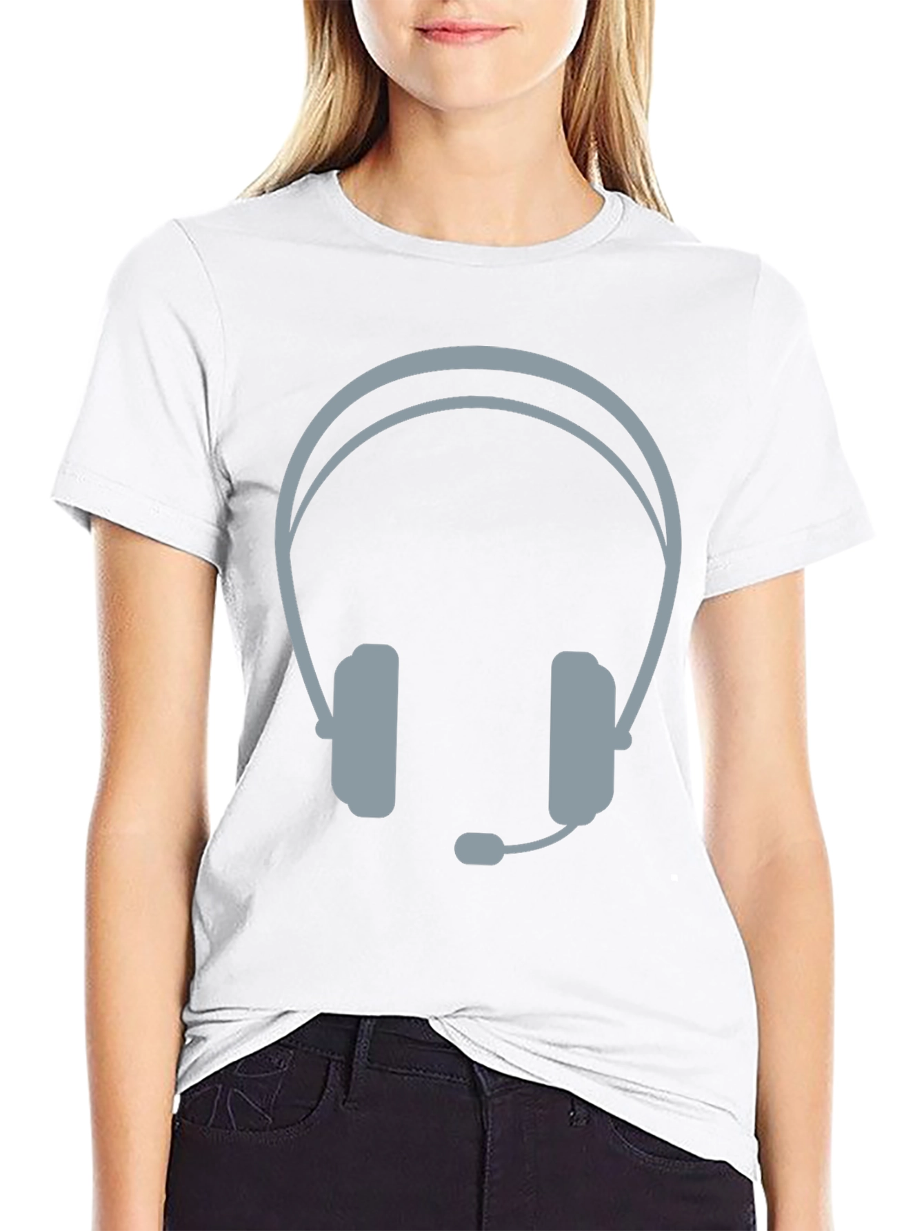 Gamer Headset Graphic T-Shirt - Black