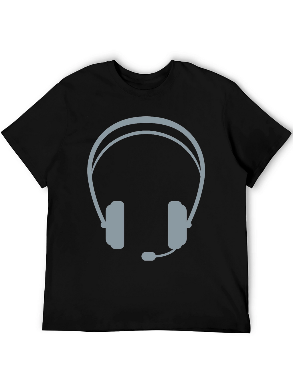 Gamer Headset Graphic T-Shirt - Black