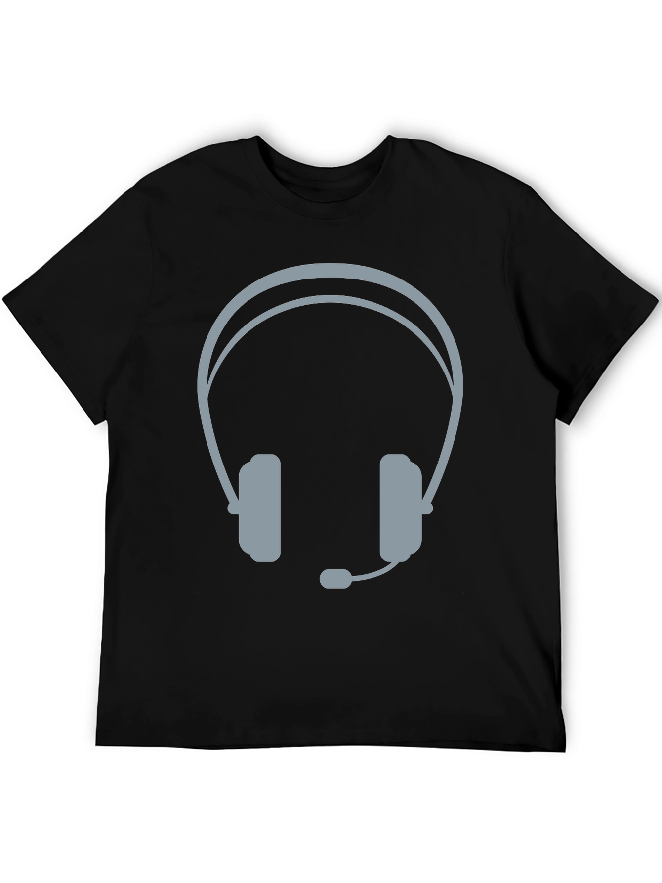 Gamer Headset Graphic T-Shirt - Black