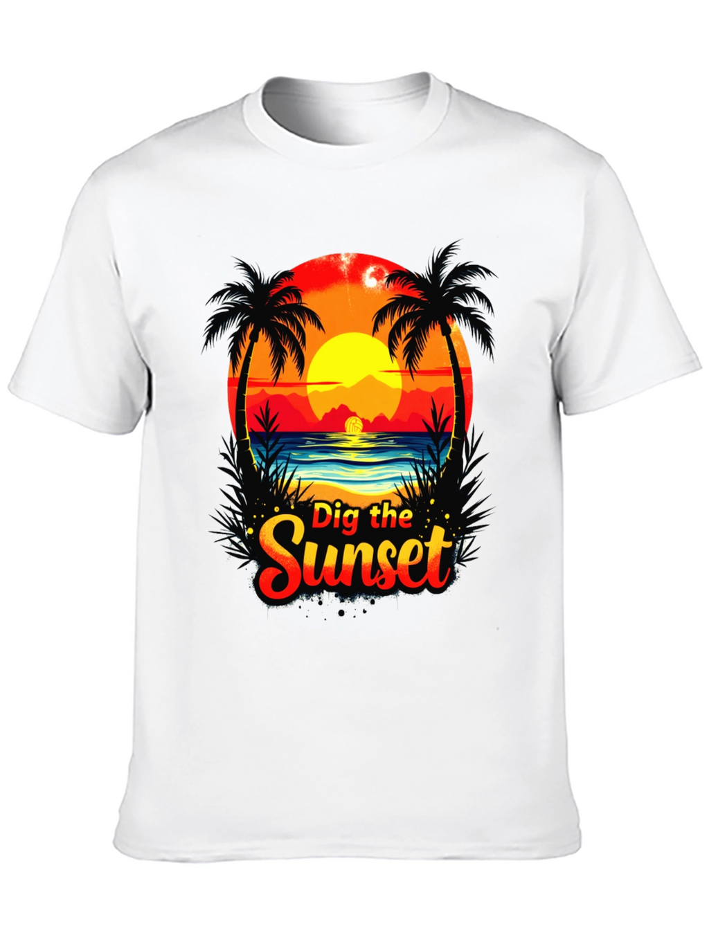 Dig the Sunset Graphic Tee - Beach Vibes