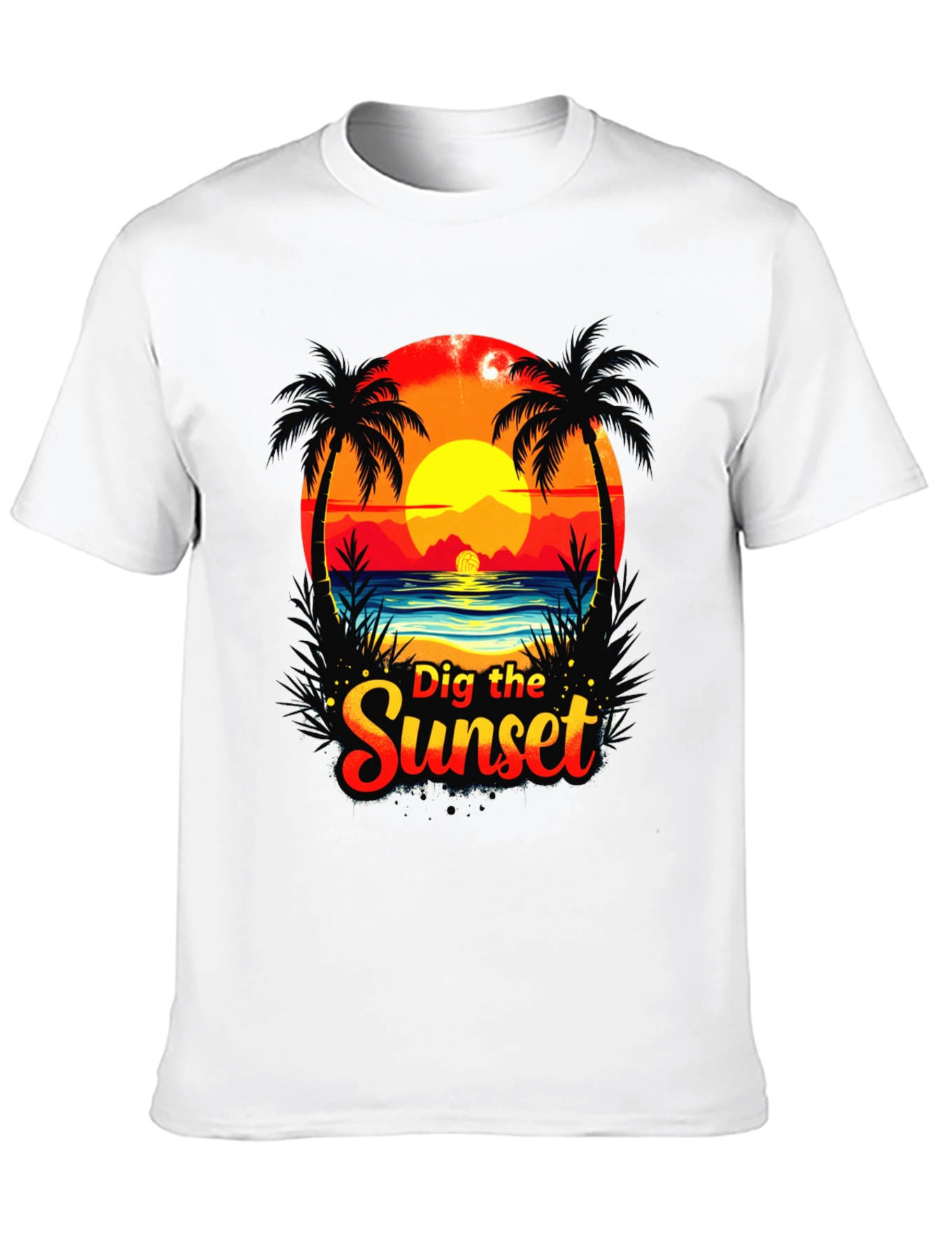 Dig the Sunset Graphic Tee - Beach Vibes