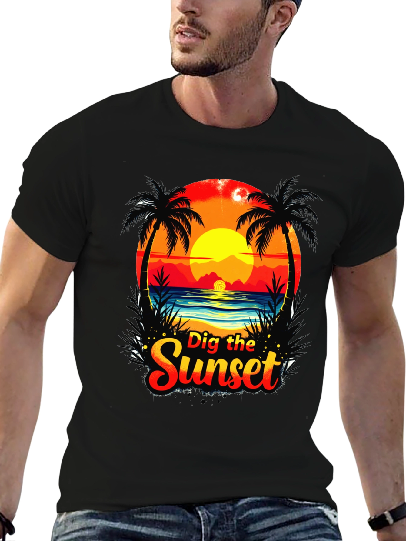 Dig the Sunset Graphic Tee - Beach Vibes