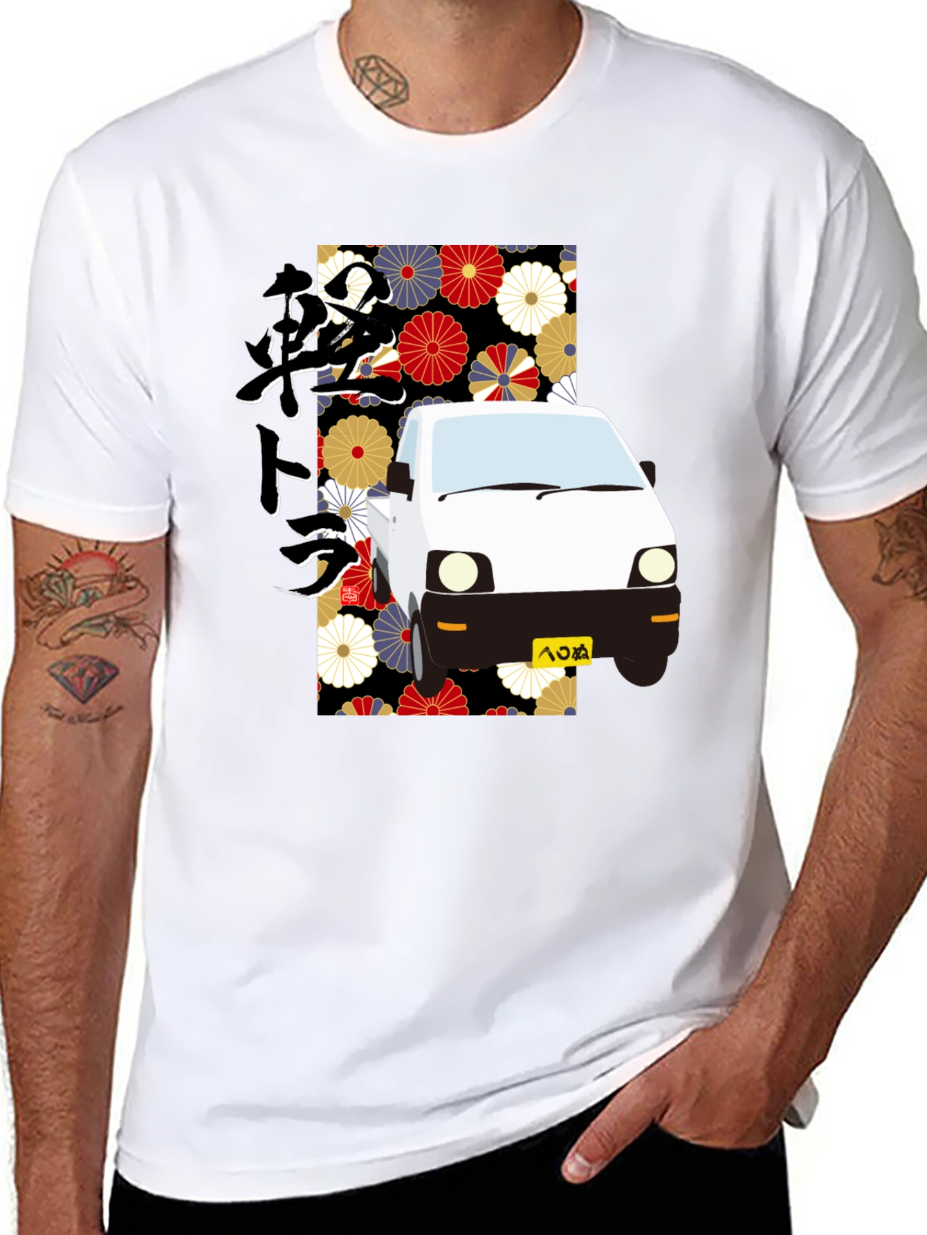 Japanese Kei Truck Floral T-Shirt