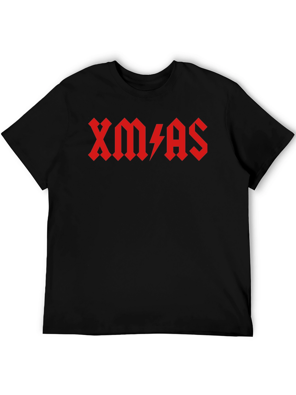 XMAS AC/DC Style Black T-Shirt