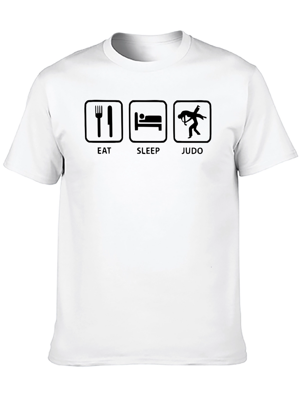 Eat Sleep Judo Black Graphic T-Shirt