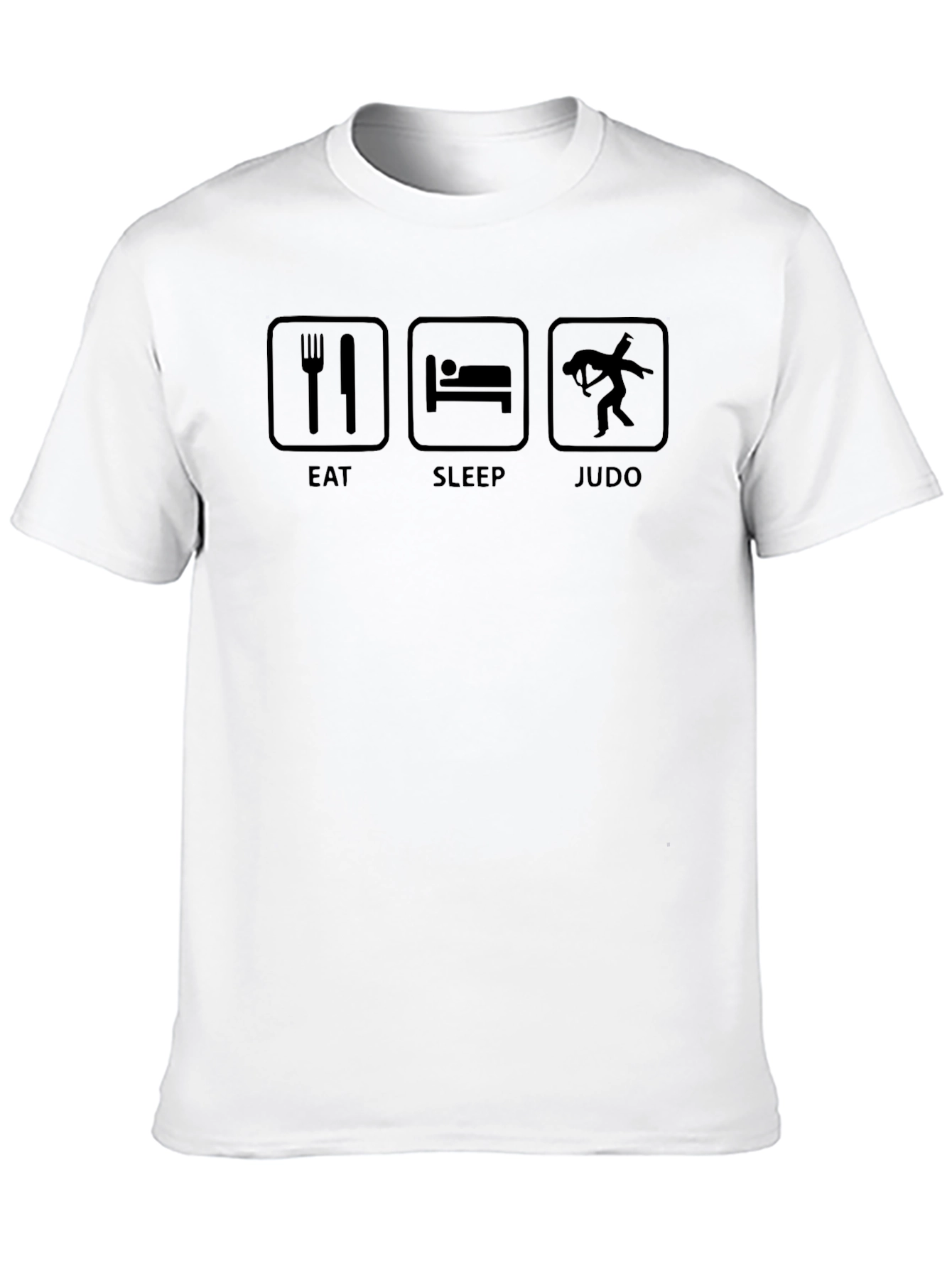 Eat Sleep Judo Black Graphic T-Shirt
