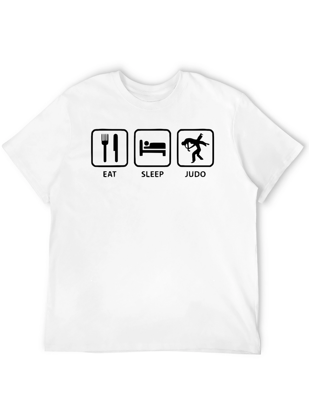 Eat Sleep Judo Black Graphic T-Shirt
