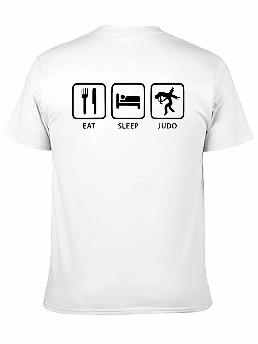 Eat Sleep Judo Black Graphic T-Shirt