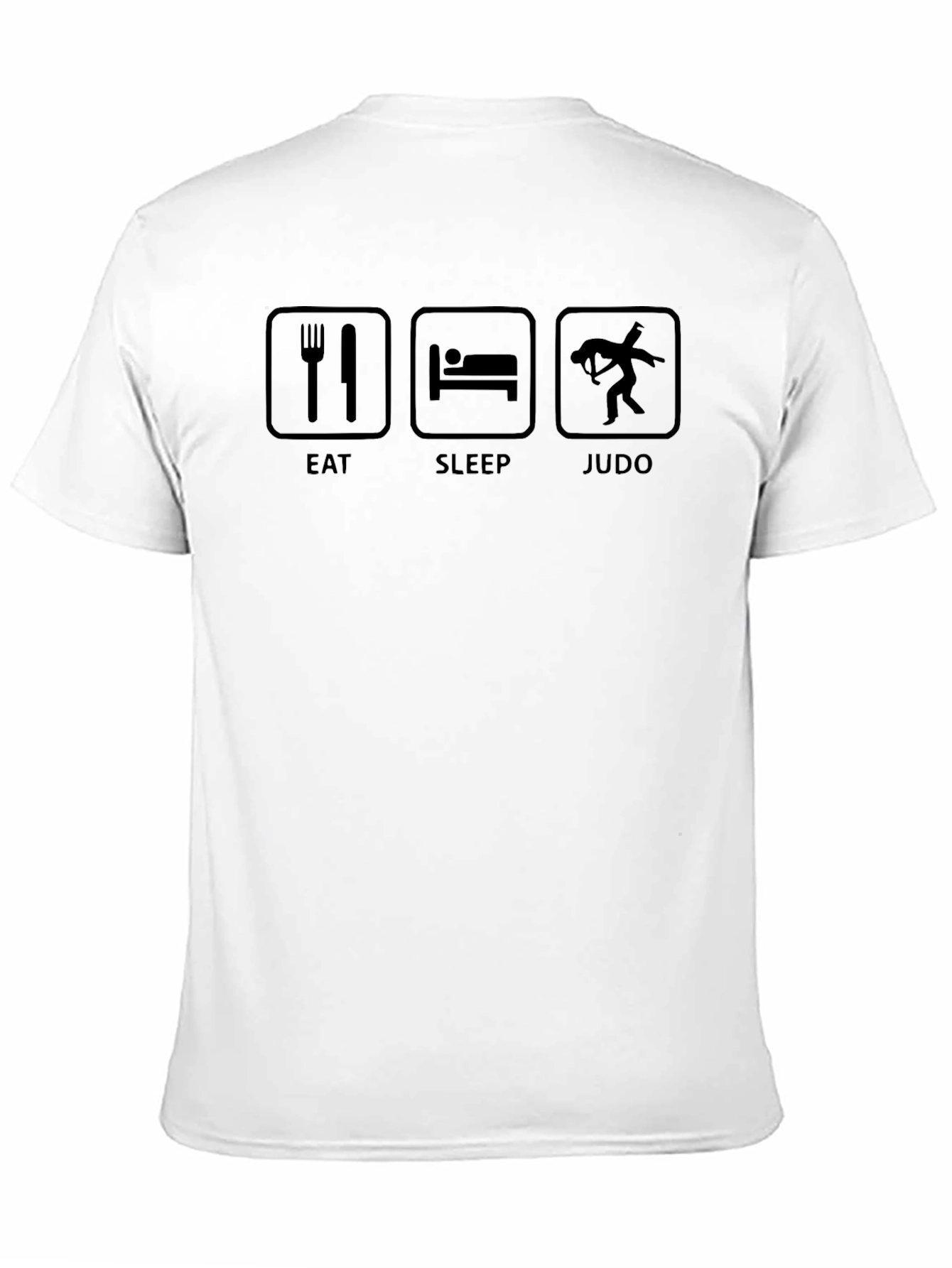 Eat Sleep Judo Black Graphic T-Shirt