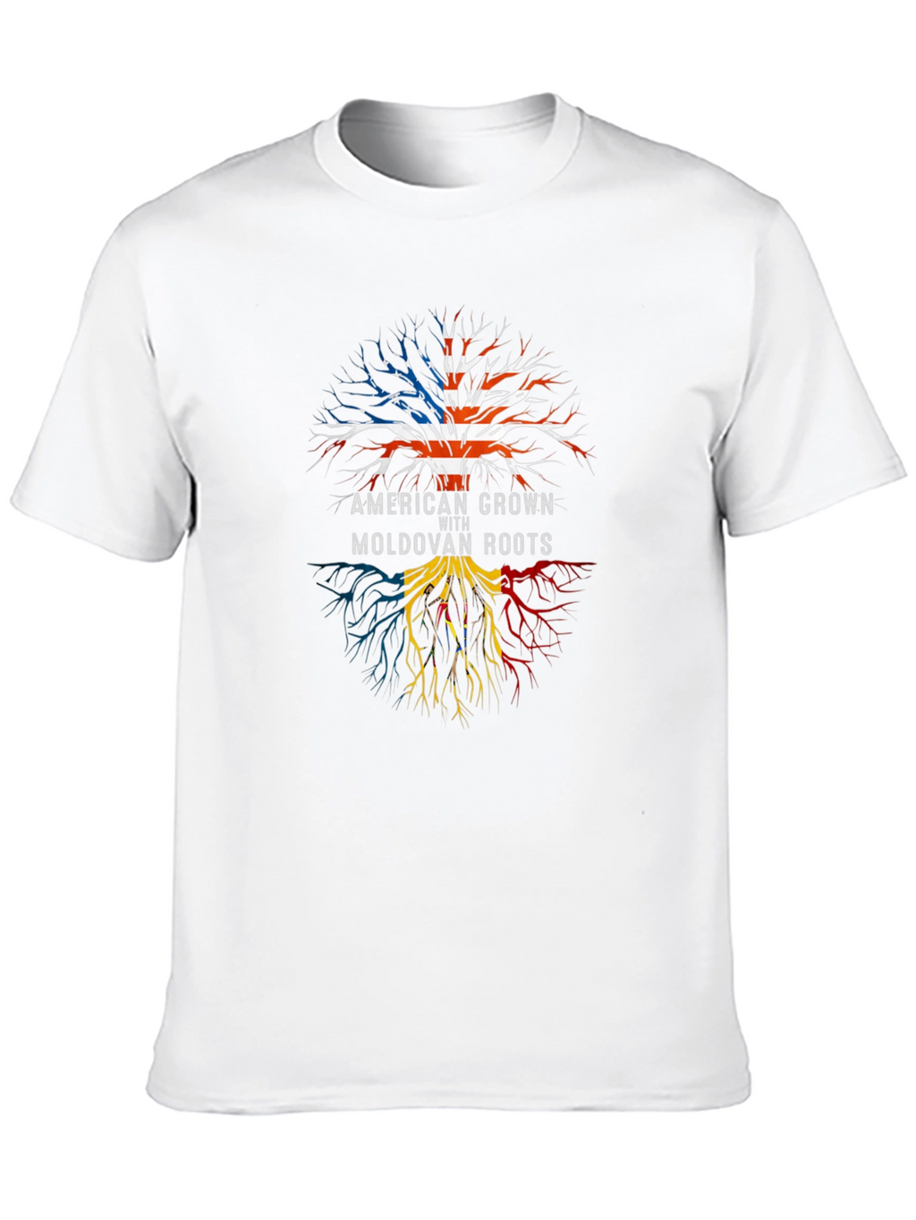 American Grown with Moldovan Roots Black T-Shirt