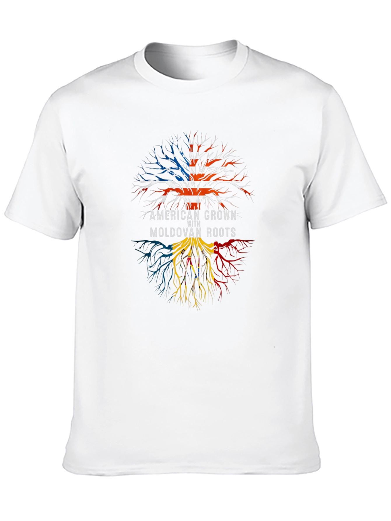 American Grown with Moldovan Roots Black T-Shirt