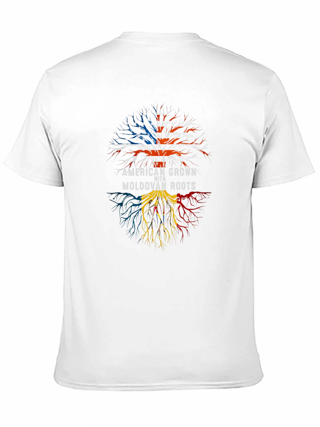American Grown with Moldovan Roots Black T-Shirt