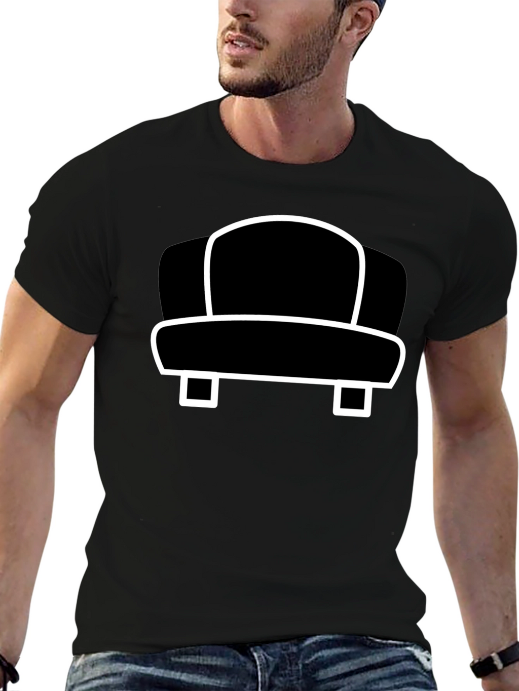 Modern Chair Graphic Tee - Black