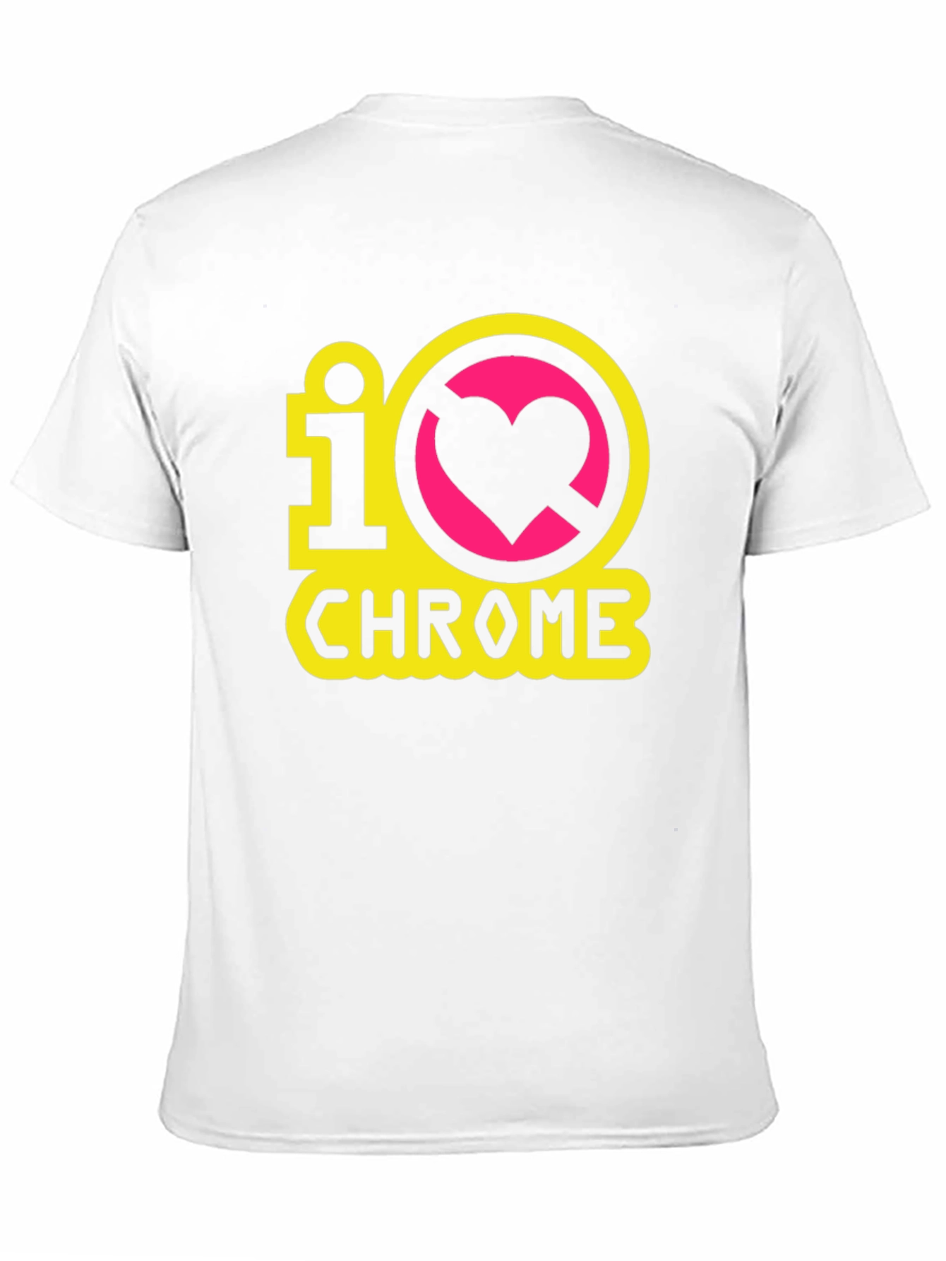 I Heart Chrome Black T-Shirt - Geeky Novelty Tee
