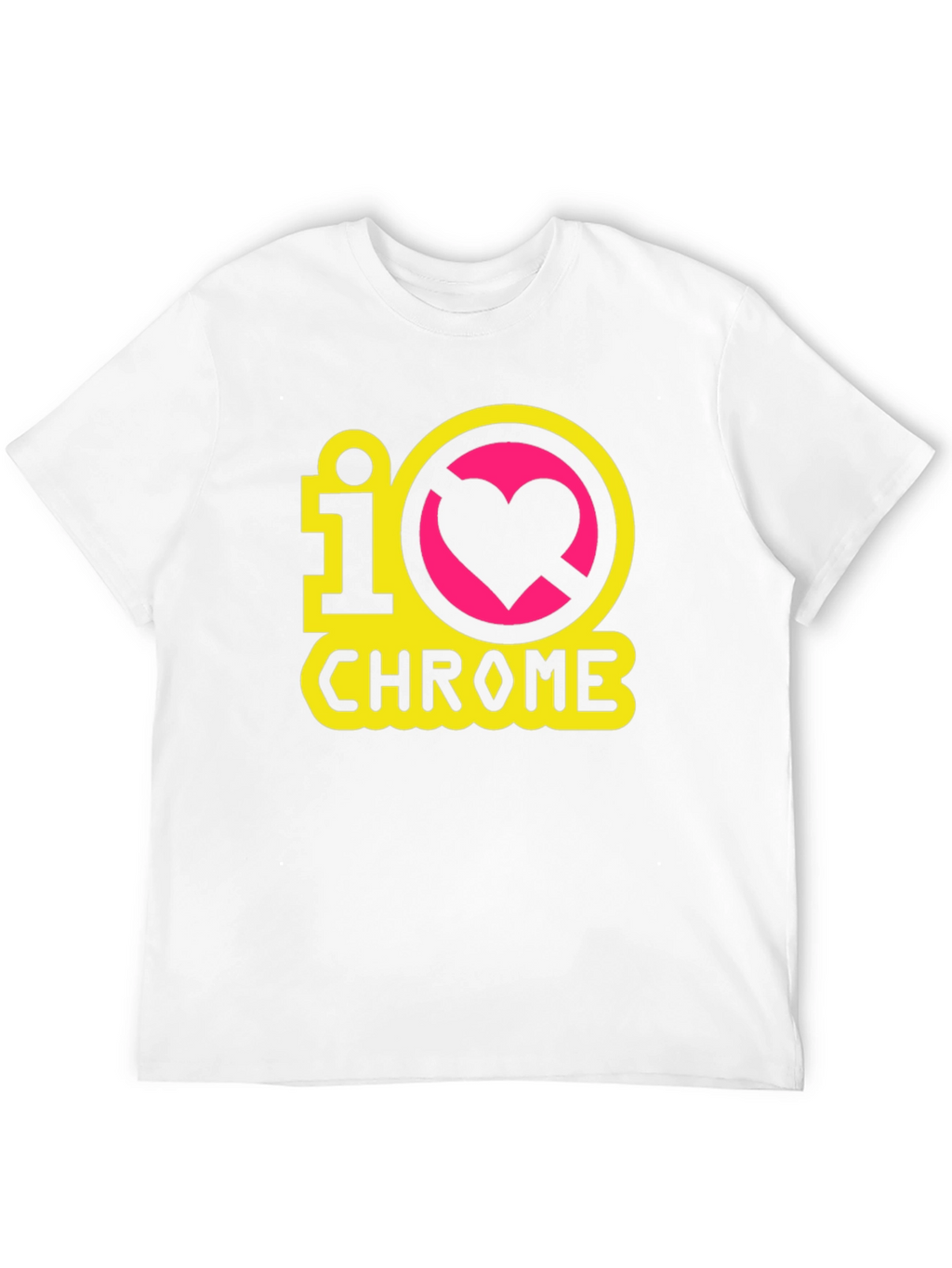 I Heart Chrome Black T-Shirt - Geeky Novelty Tee