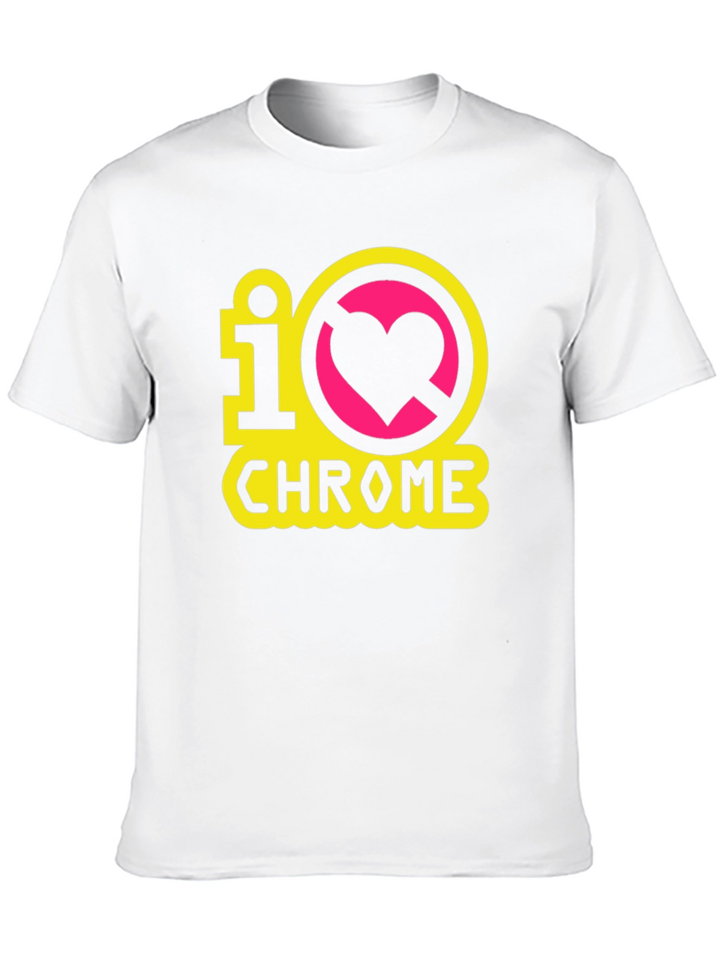 I Heart Chrome Black T-Shirt - Geeky Novelty Tee