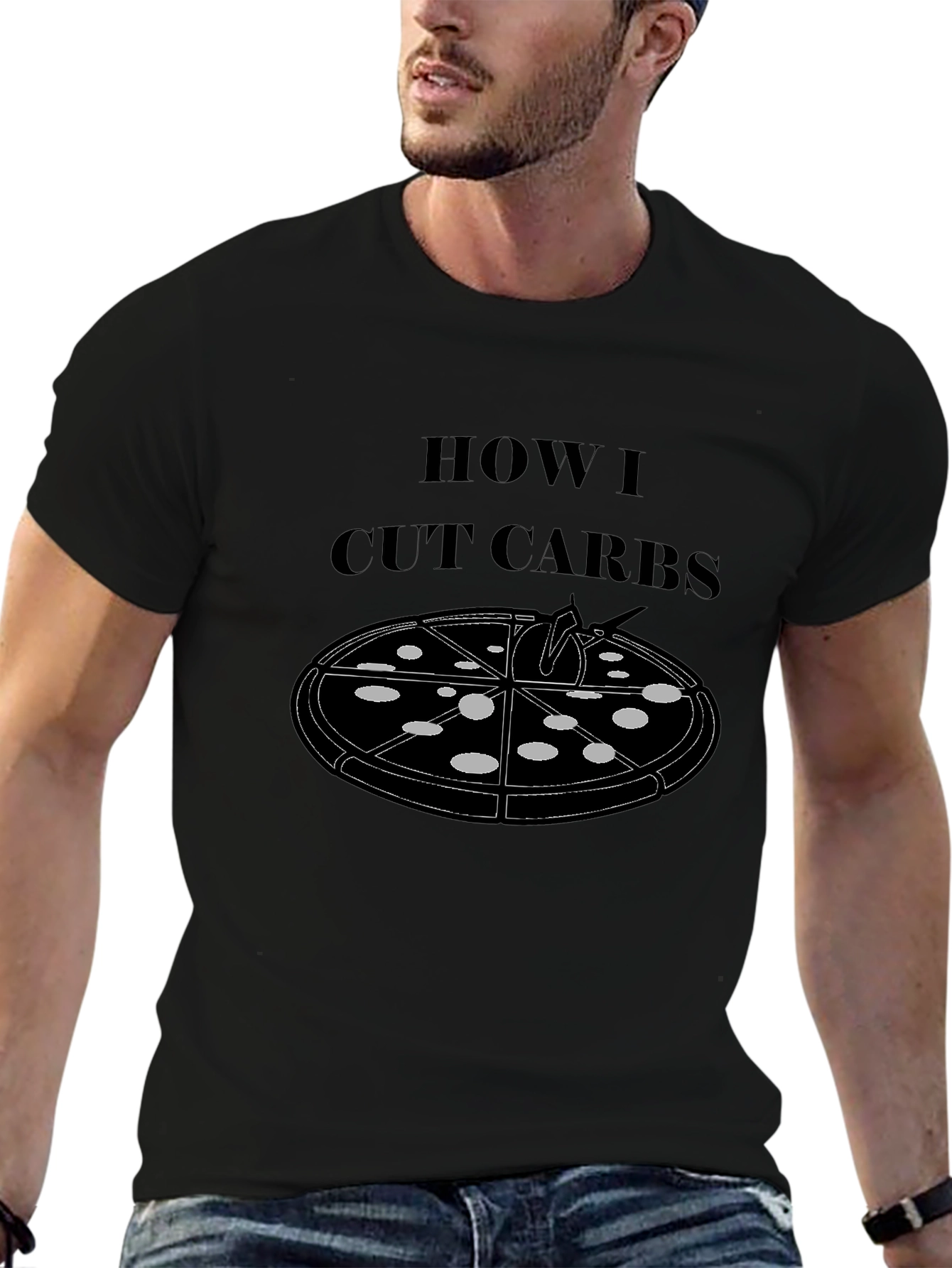 How I Cut Carbs Pizza Graphic T-Shirt
