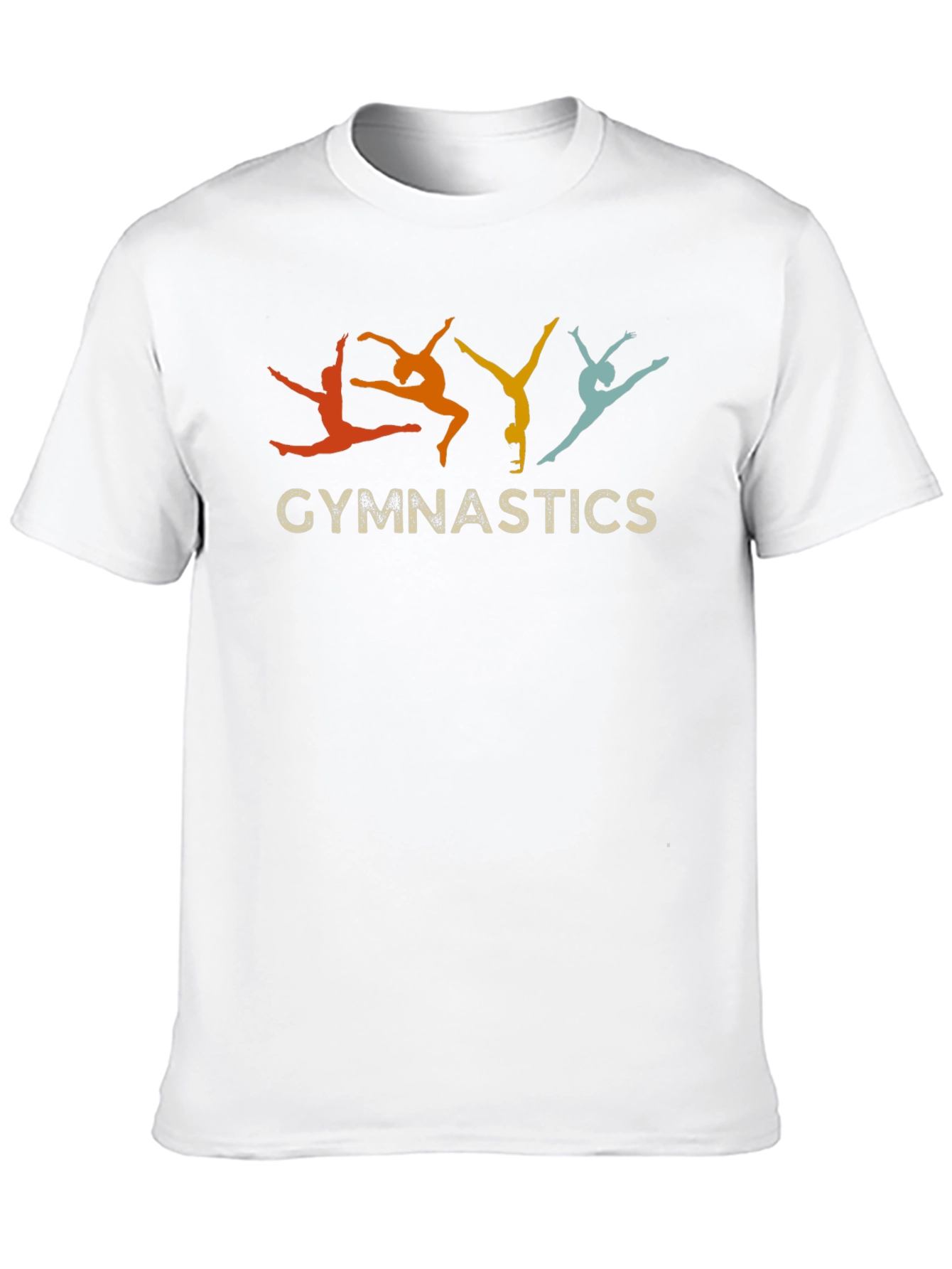 Gymnastics Retro Style Black T-Shirt