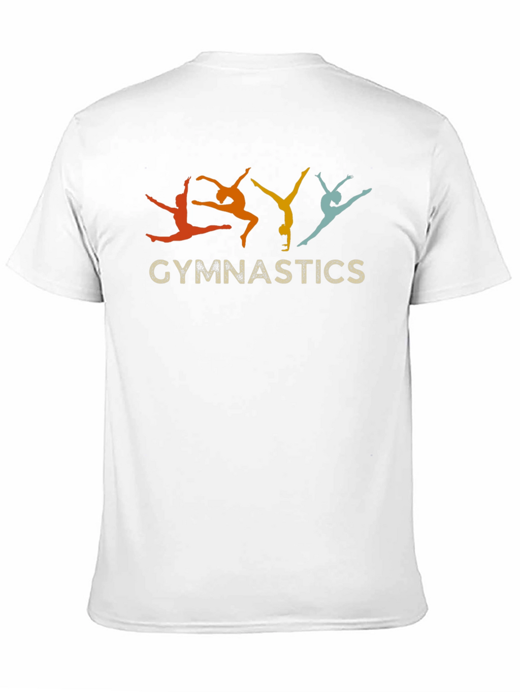 Gymnastics Retro Style Black T-Shirt
