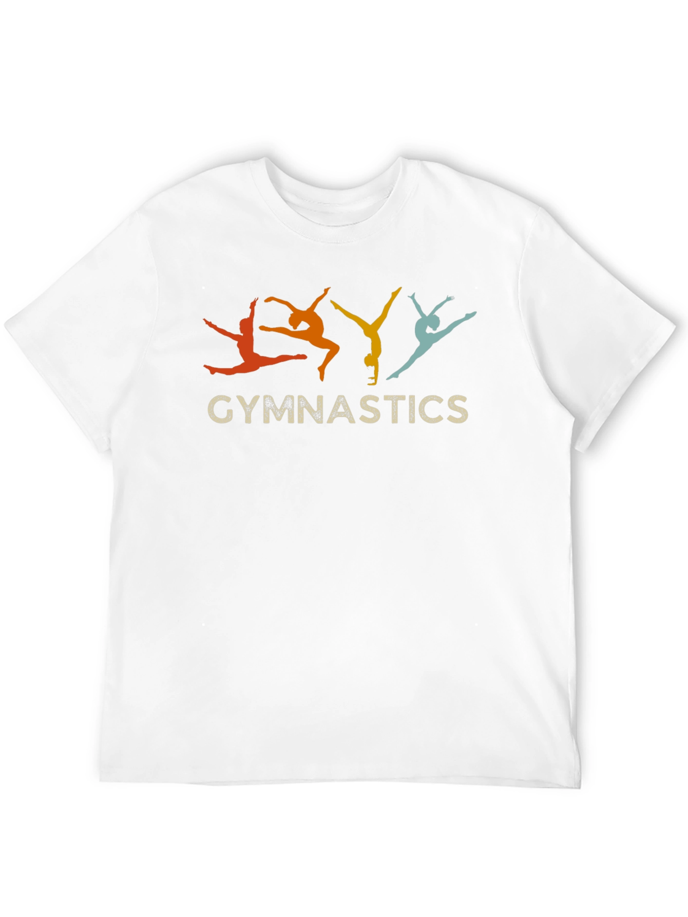 Gymnastics Retro Style Black T-Shirt