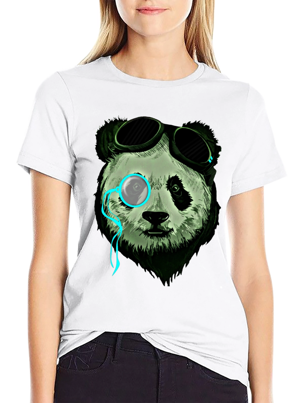 Steampunk Panda Graphic Tee - Cool & Unique Design