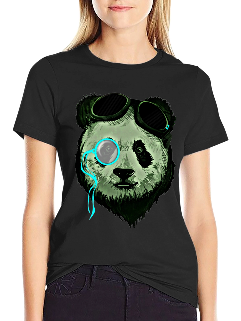 Steampunk Panda Graphic Tee - Cool & Unique Design